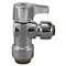 Apollo 1/2 in. Chrome-Plated Brass Push-To-Connect x 1/4 in. Push-To-Connect Quarter-Turn Angle Stop Valve FSBVA1214 - alternate 1